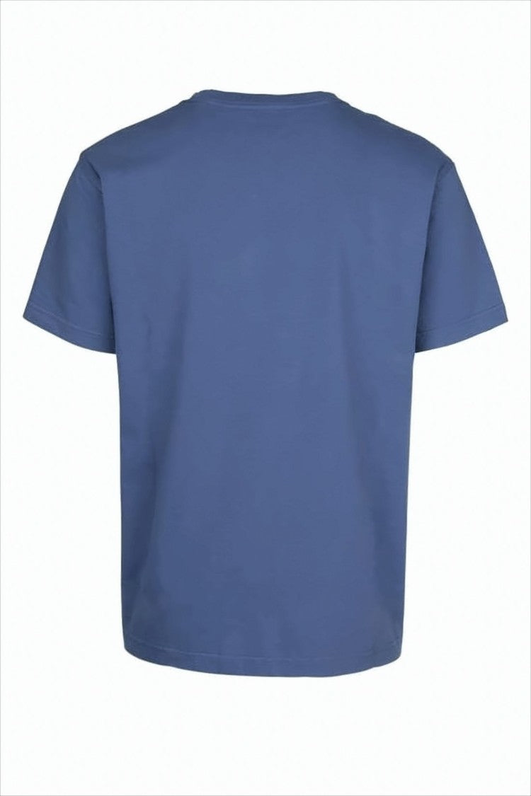 Muted Blue Logo T-Shirt with Crew Neck