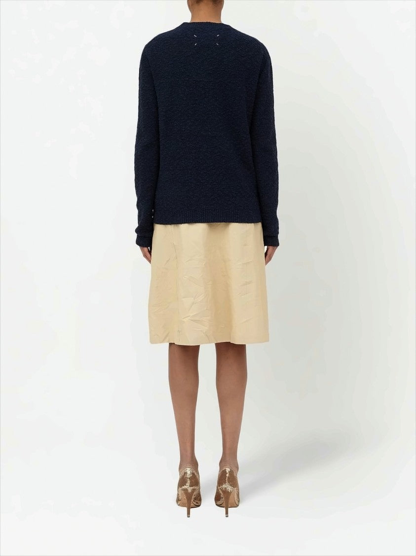 Textured Knit Sweater With Signature Four-Stitch Detail