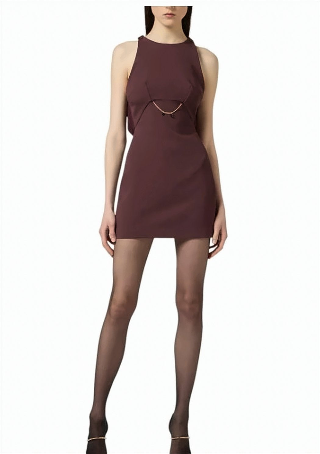 Double Crêpe Dress With Georgette Back
