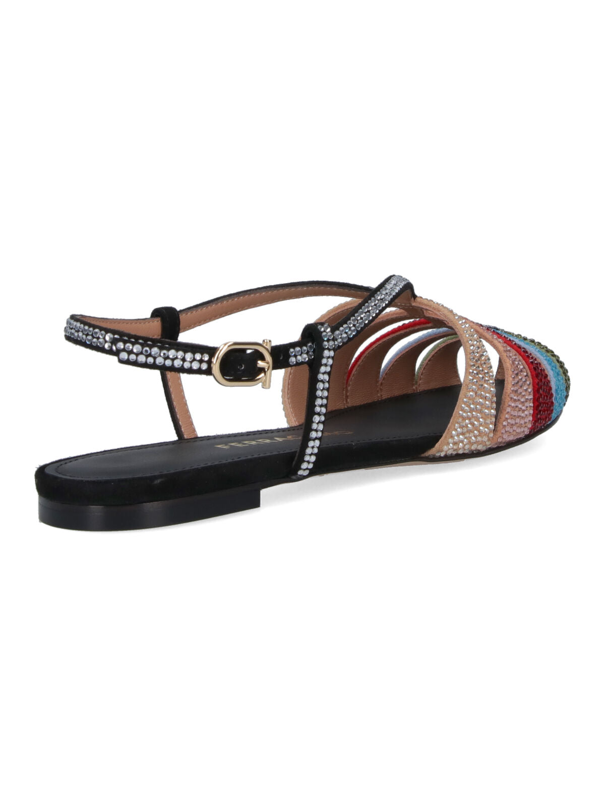 Playful Multicolour Strappy Sandals with Flat Sole