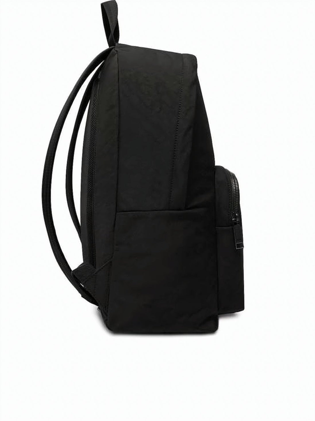 Black Polyamide Backpack with Embossed Branding