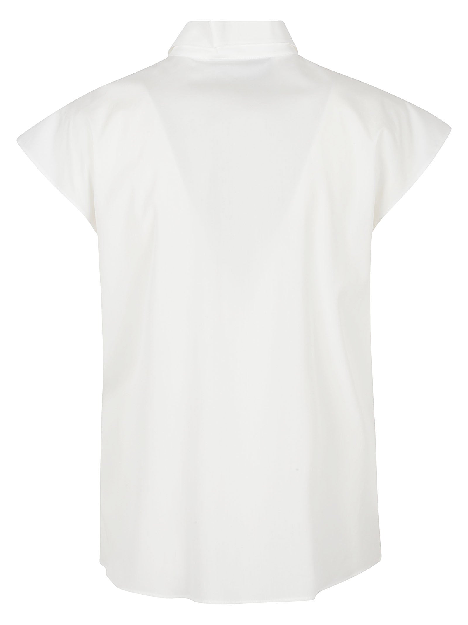 Cotton Poplin Shirt With Guipure Lace Embroidery