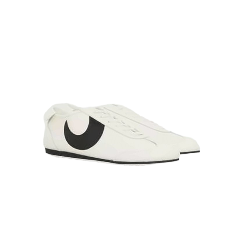 Low-Top Sneakers with Bold Crescent Accent