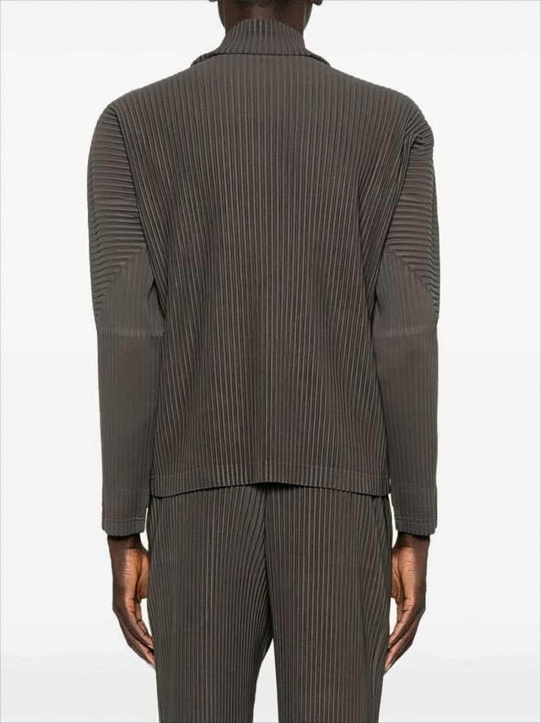 Pleated Turtleneck Top with Minimalist Design