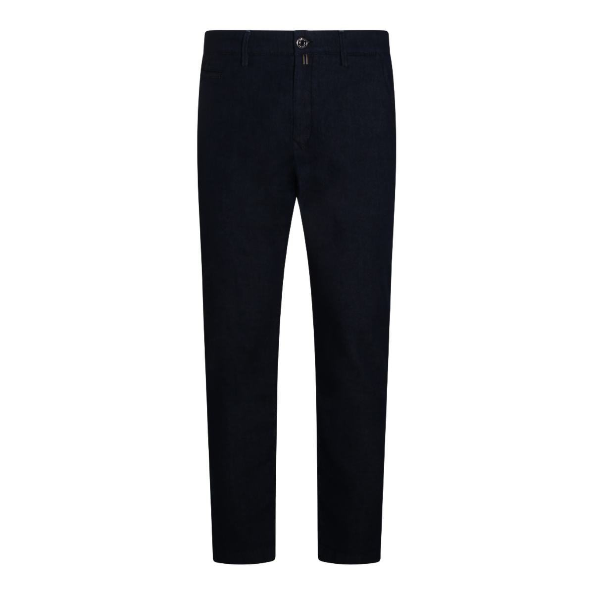 Straight-Leg Blue Jeans with Five-Pocket Styling
