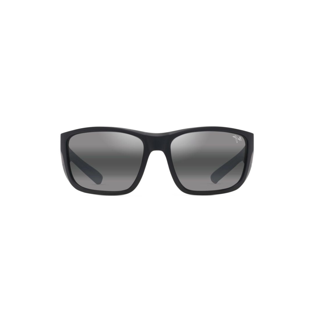 Amberjack Bold Rectangular Sunglasses with Gradient Grey Lenses