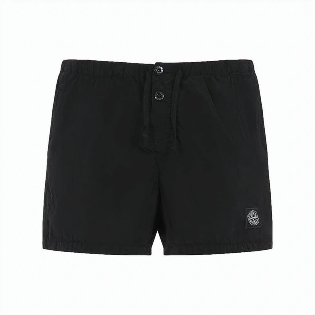Black Lightweight Polyamide Mid-Length Swim Shorts