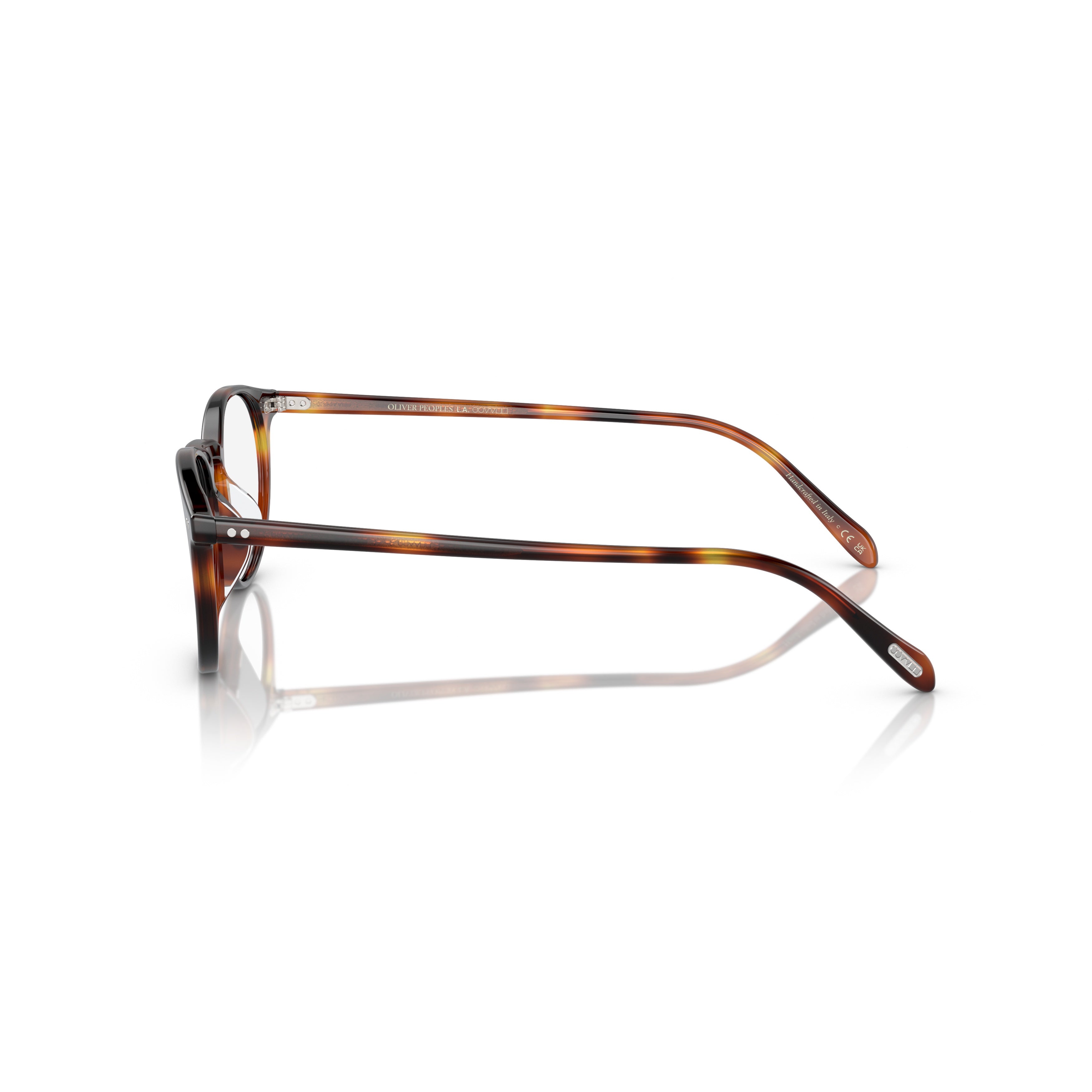 0ov5004 Classic Round Tortoiseshell Eyeglasses with Keyhole Bridge
