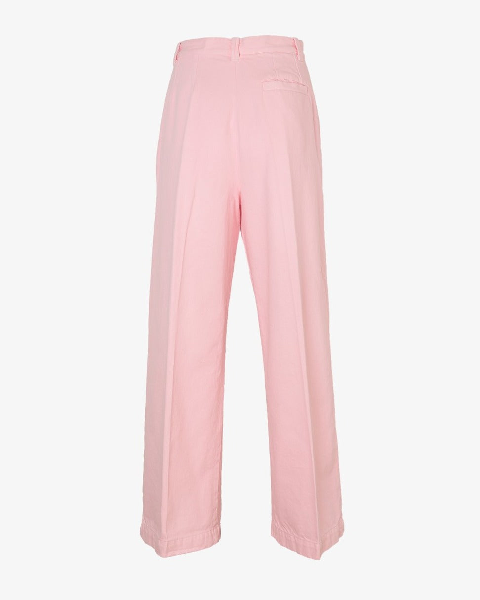 High-Rise Wide-Leg Pants With Permanent Creases