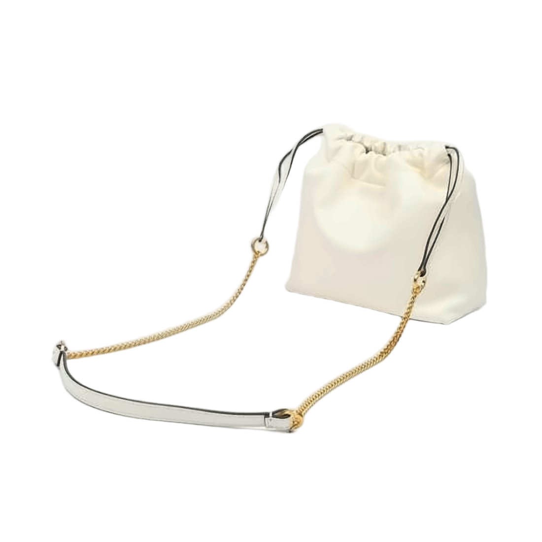 Soft Leather Drawstring Shoulder Bag