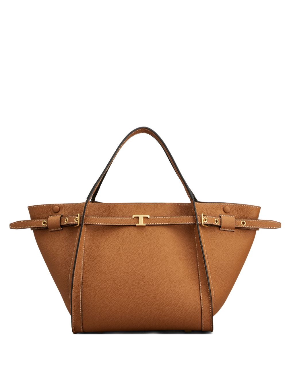 Trapezoidal Brown Handbag