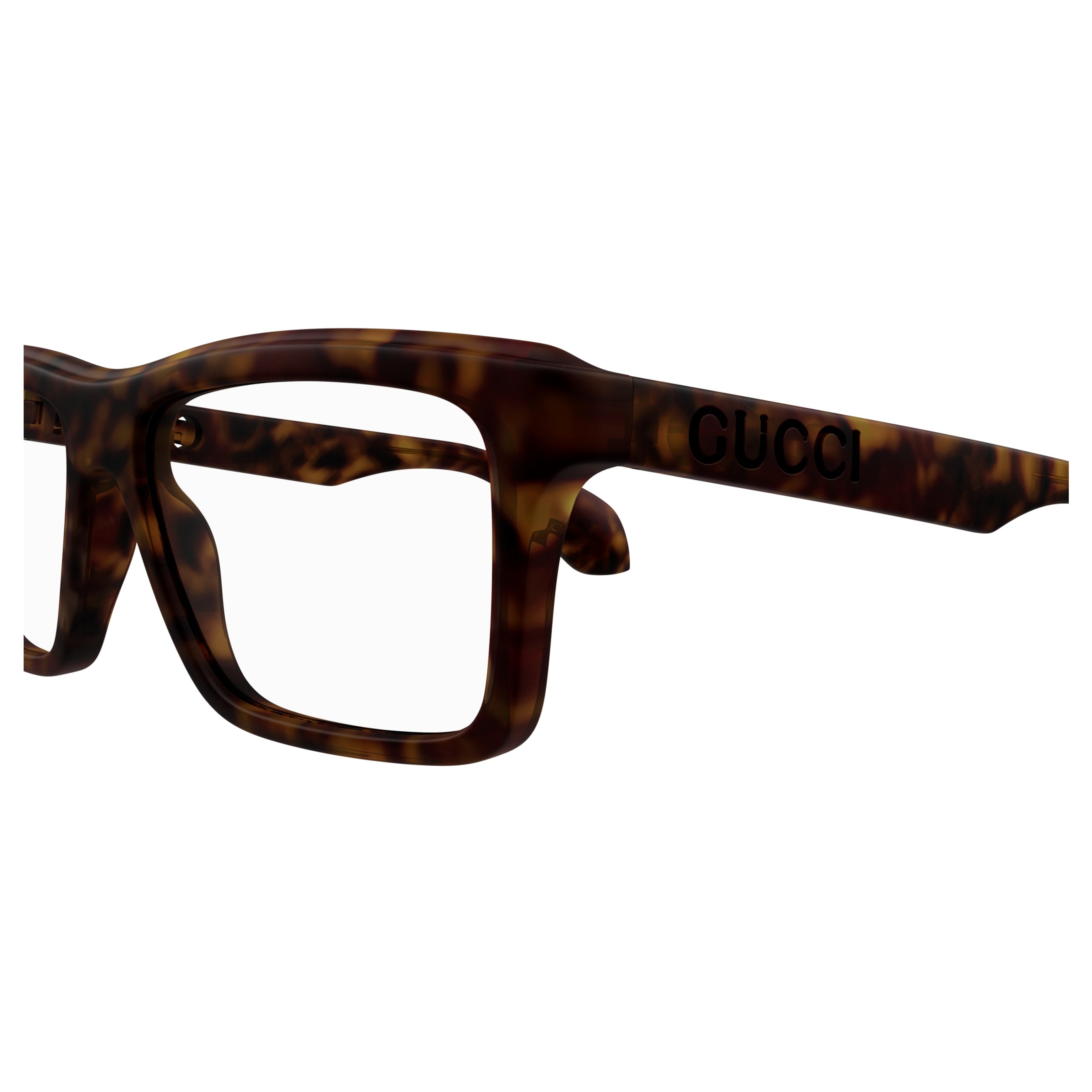 Gg1573o Bold Tortoiseshell Rectangular Eyeglasses