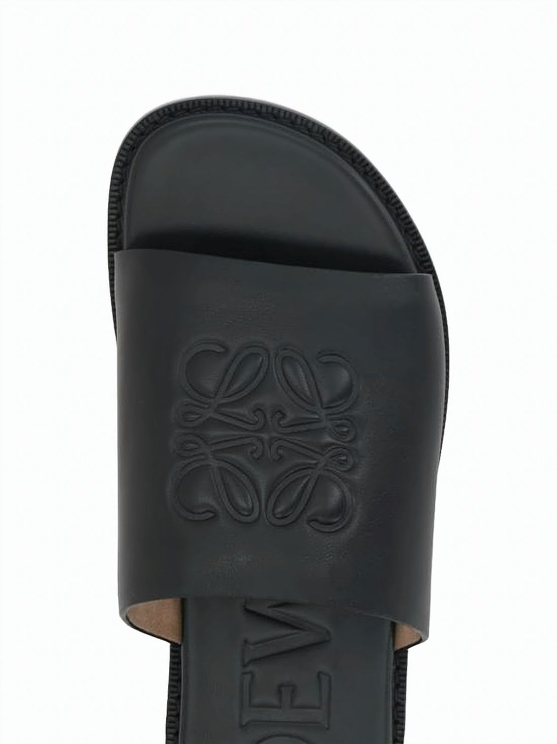 Minimalist Smooth Leather Slide Sandal