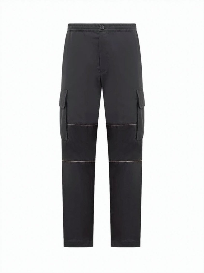 Structured Cargo Pants with Contrast Stitching