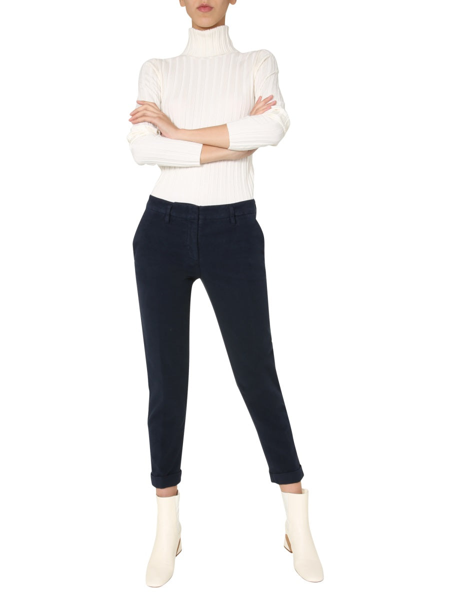 Slim Fit Stretch Cotton Trousers