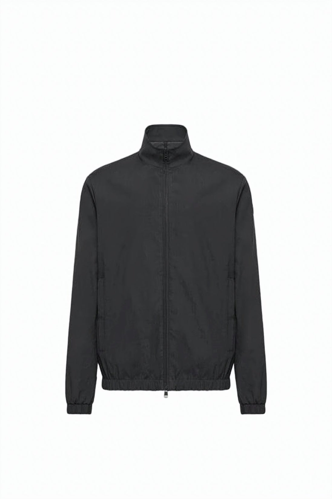Minimalist Black Jacket with High Collar