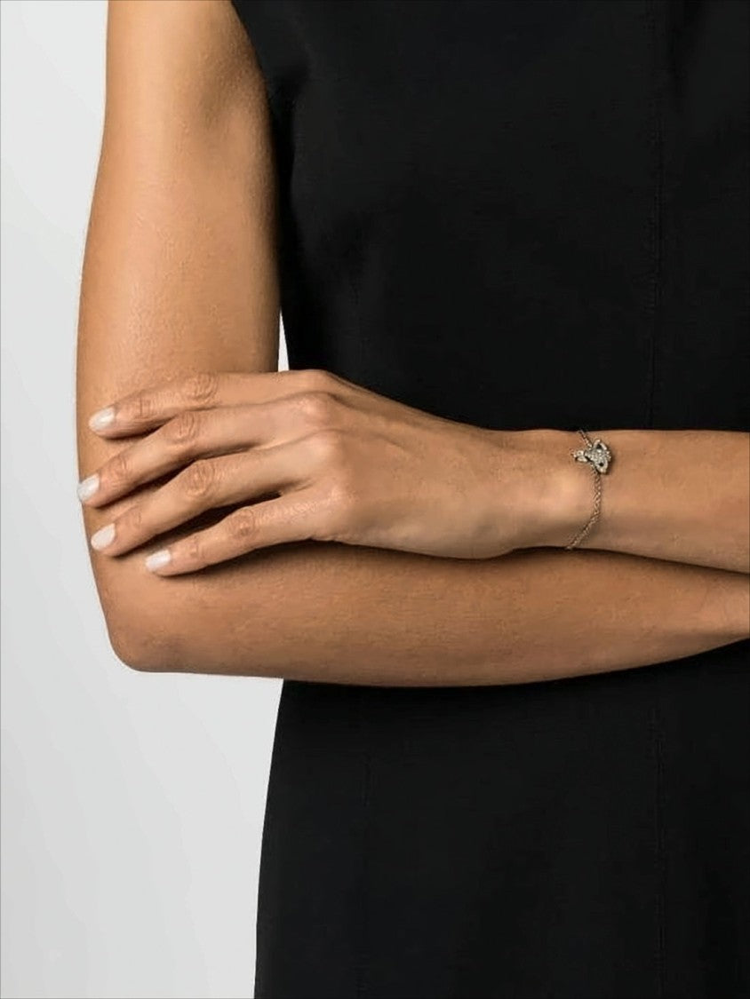 Bracelet with Central Emblem and Platinum Crystals