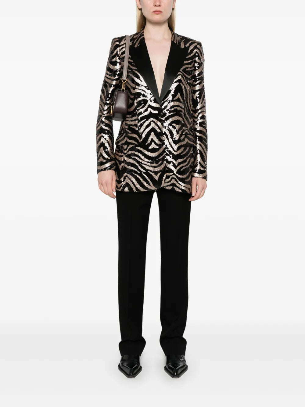 Tailored Neutrals Giacca with Sharp Lapels