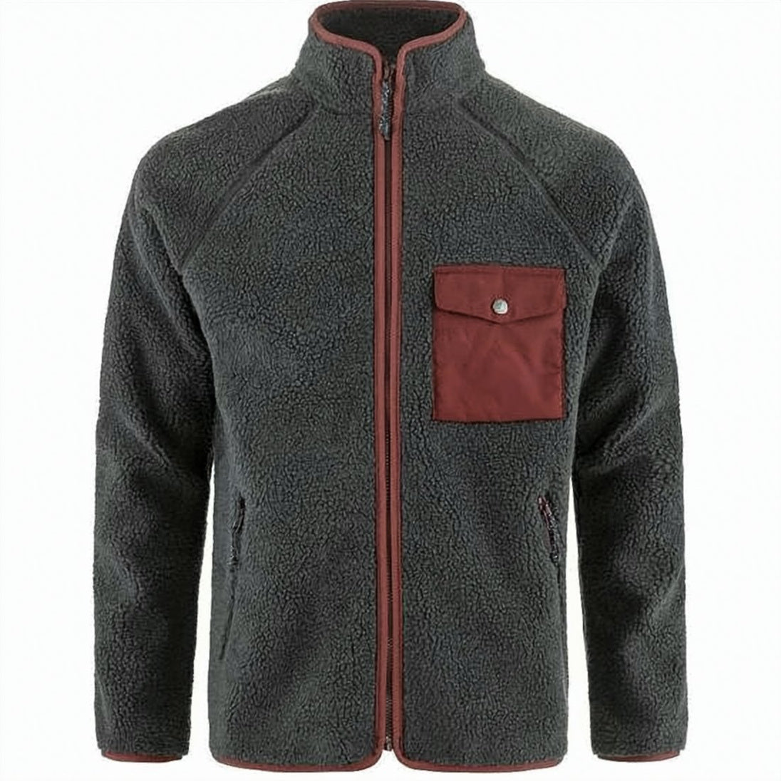 Textured Full-Zip Fleece Jacket