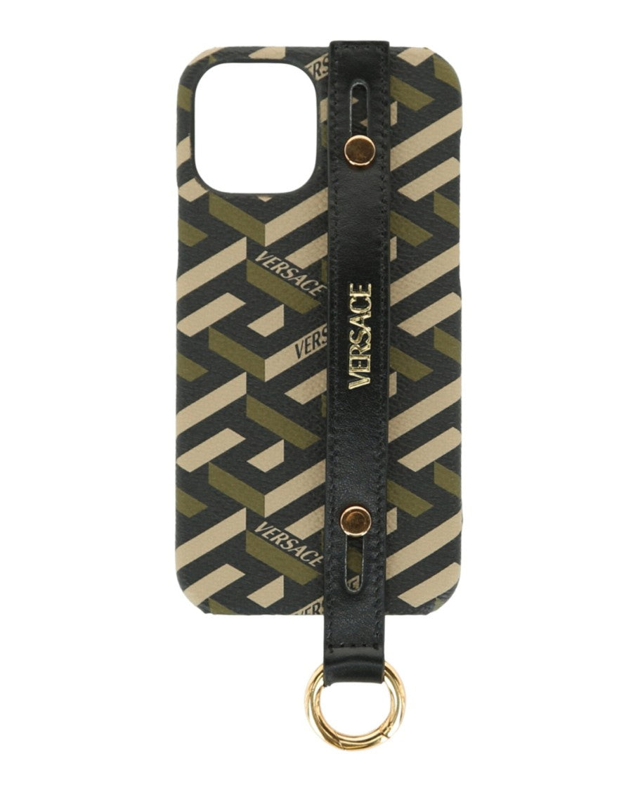 Coated Canvas La Greca Iphone 12 Case