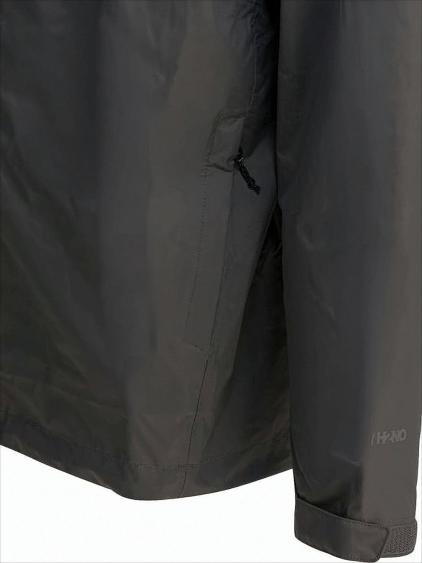 Minimalist Grey Nylon Jacket With Adjustable Features