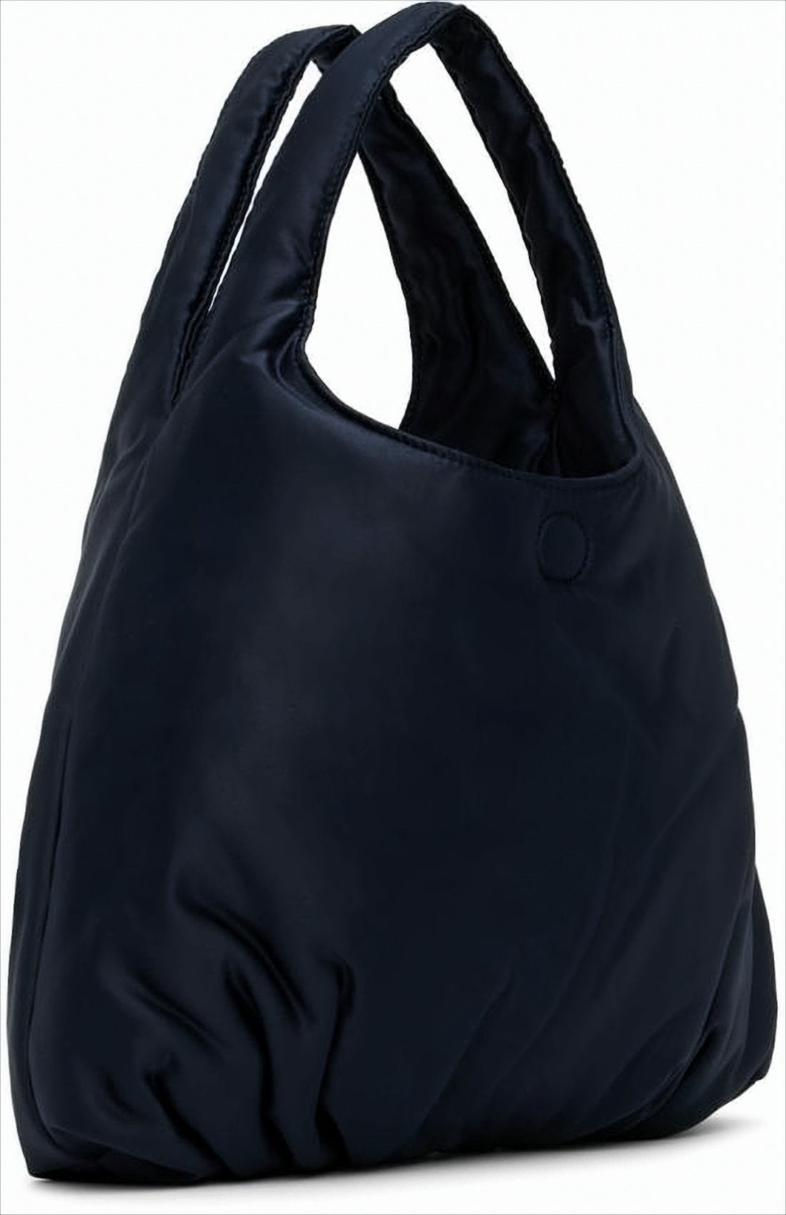 Padded Black Tote Bag with Voluminous Shape