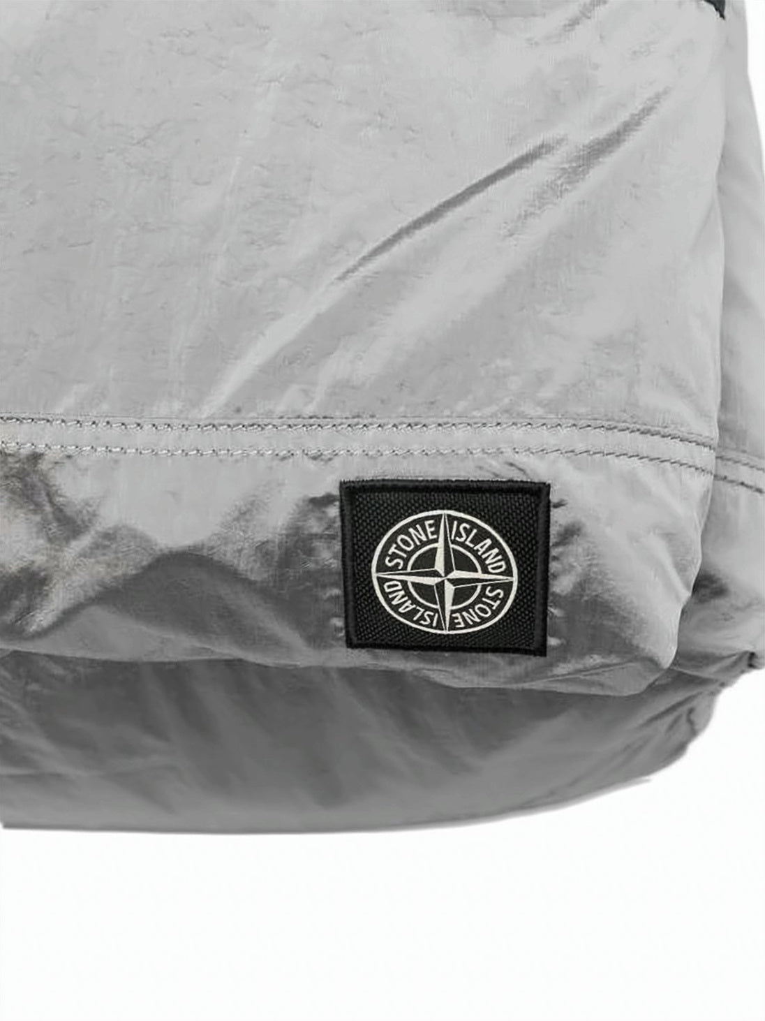 Smooth Polyamide Silver Backpack