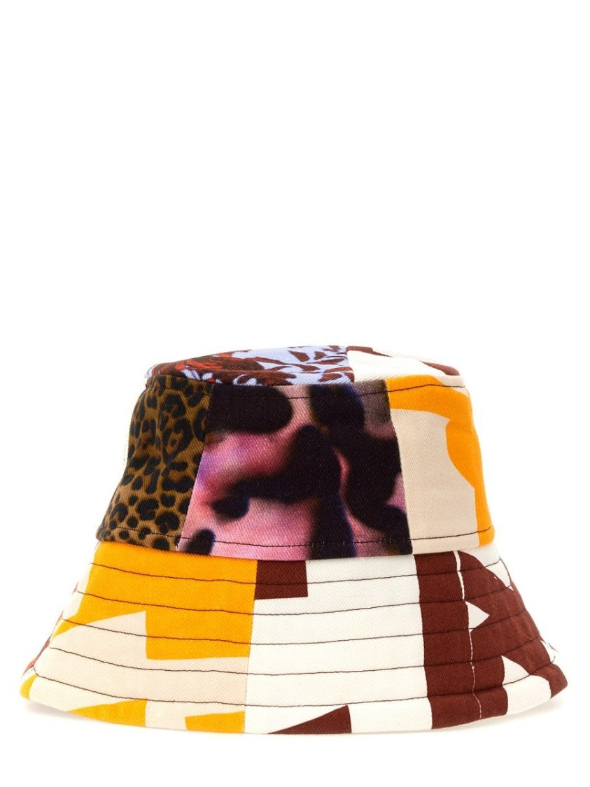 Cotton Bucket Hat With Contrast Stitching Details