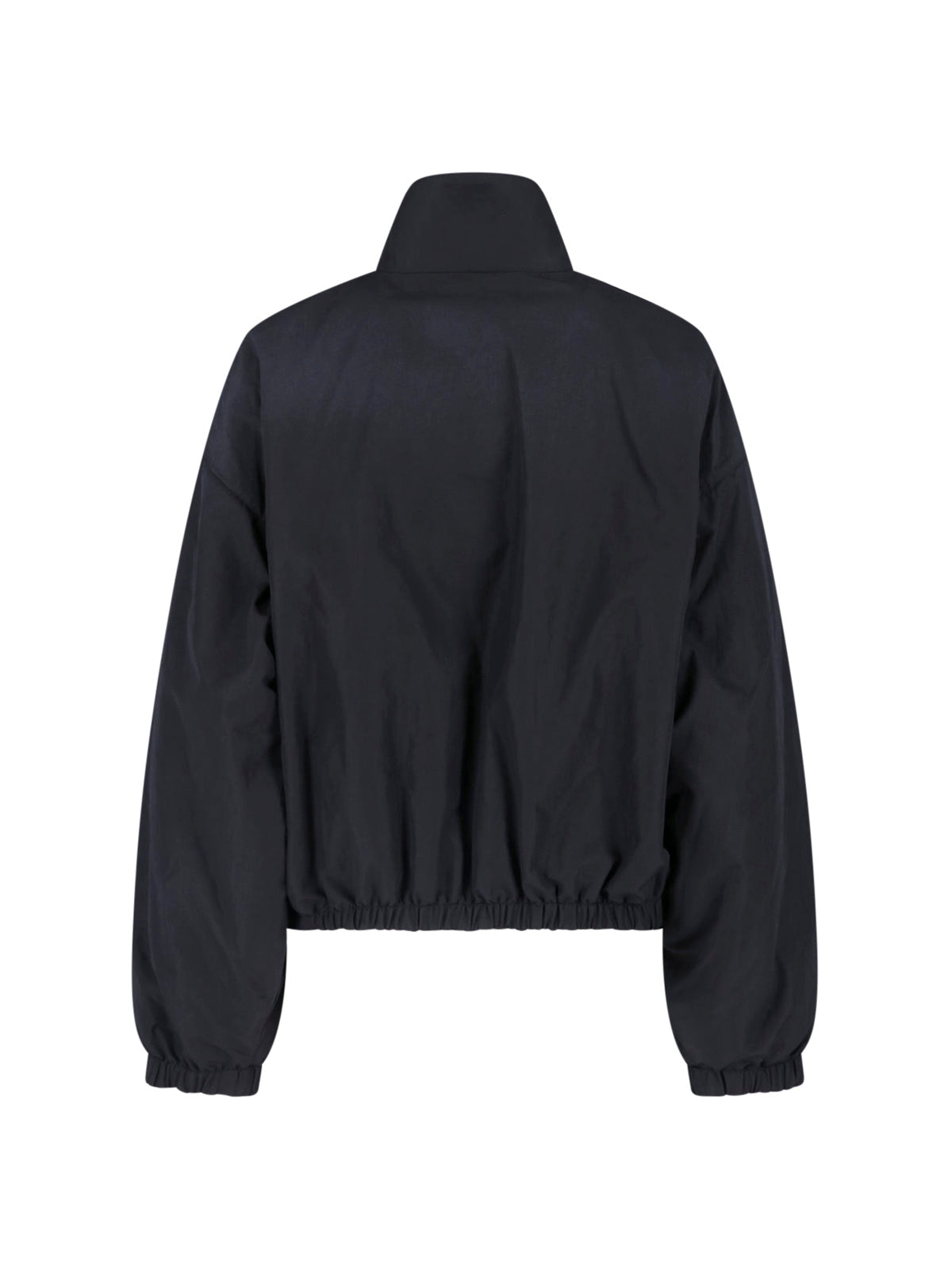 Black High Collar Sporty Jacket