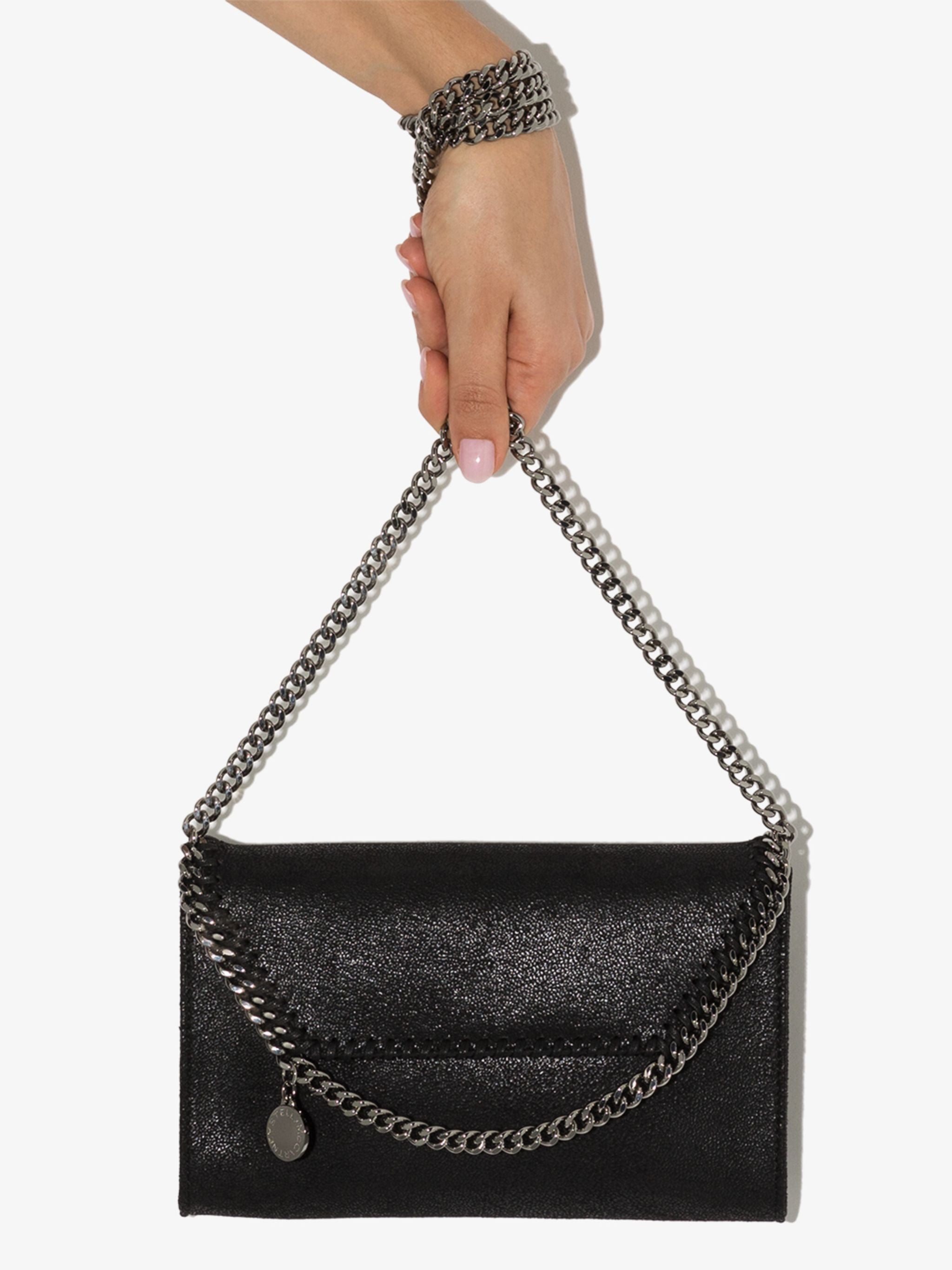 Black Falabella Wallet Shaggy Deer Satchel