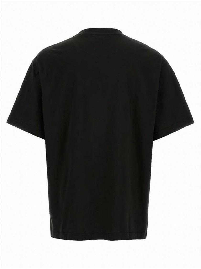 Black Short-Sleeve T-Shirt with Bold Logo Print