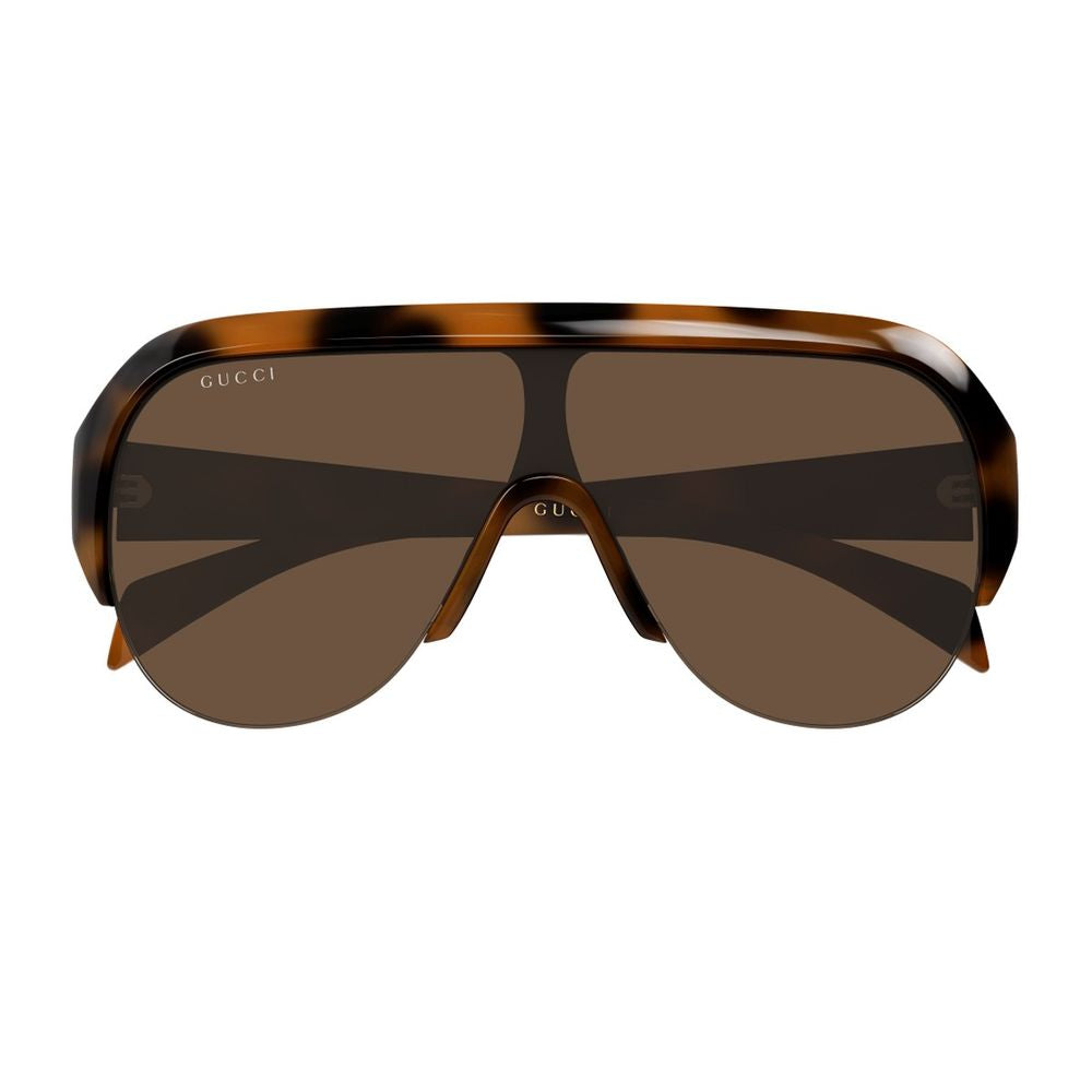 Oversized Pilot Mask Sunglasses With Sculpted Temples