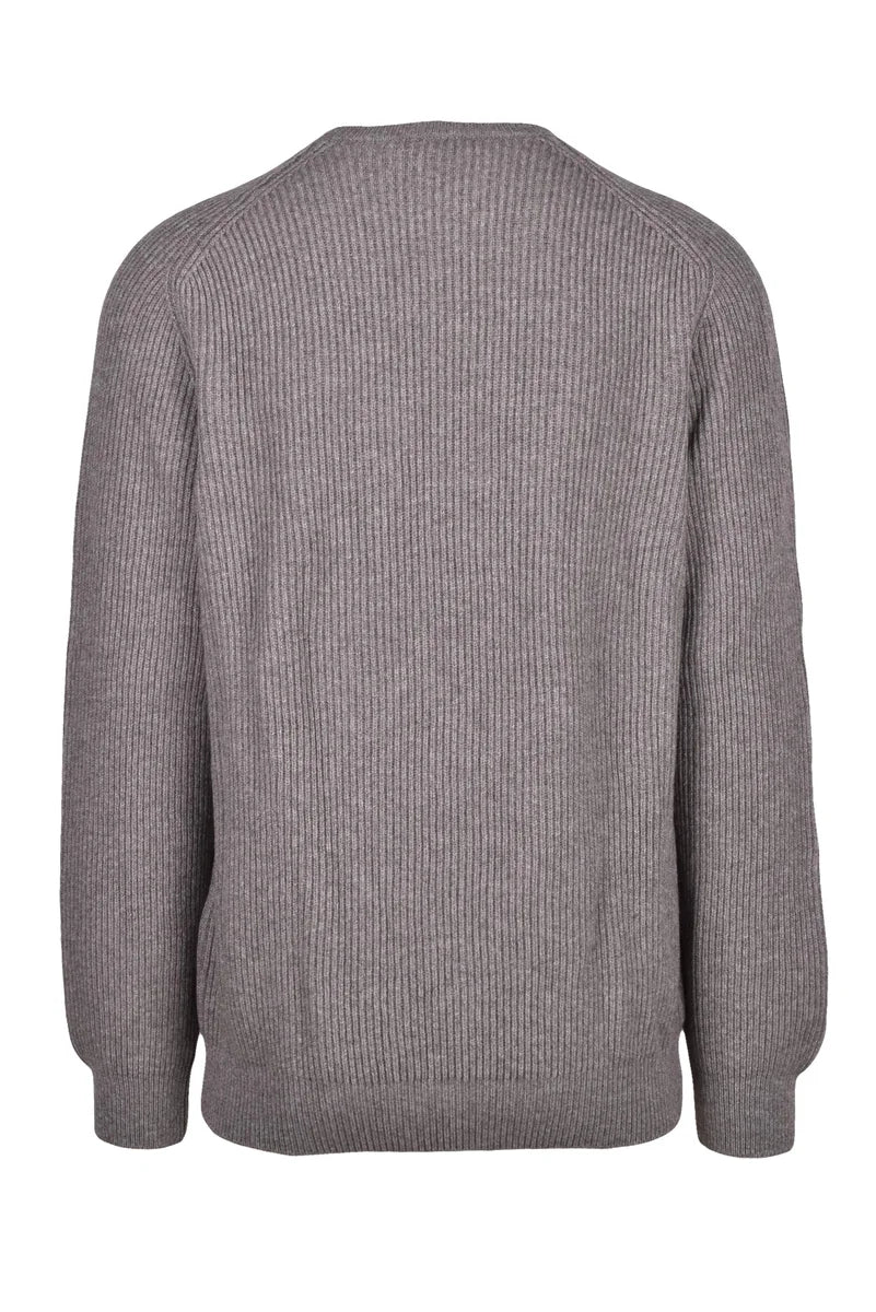 Gran Sasso Ribbed Sweater - Brown