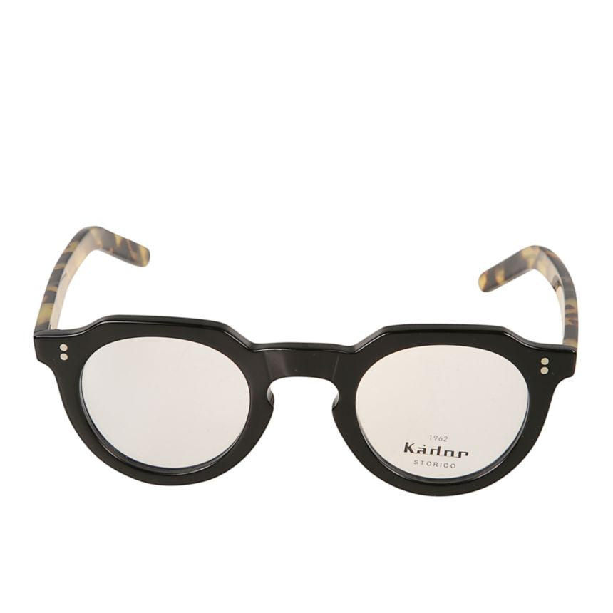 Storiko Rounded Tortoiseshell-Pattern Eyeglasses with Keyhole Bridge