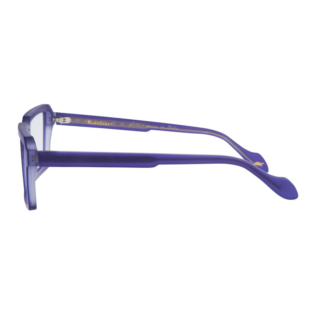 Disko Light Bold Rectangular Sunglasses with Translucent Purple Finish