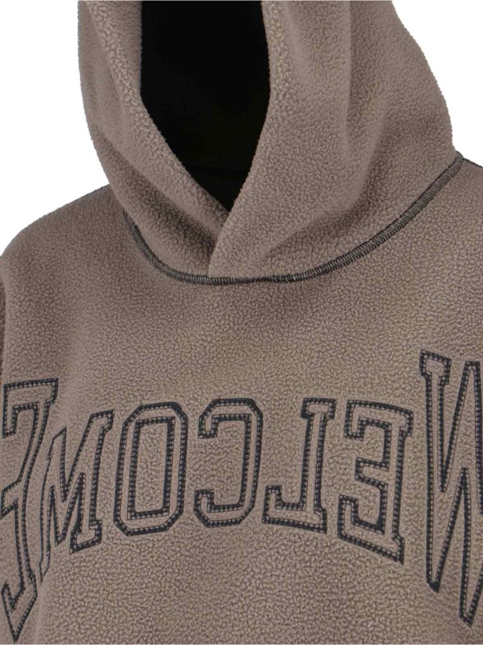 Teddy Taupe Fabric Hoodie