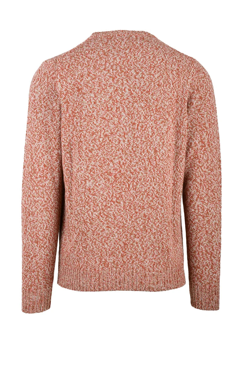 Ferrante Royal Red Crew Neck Sweater - Brown