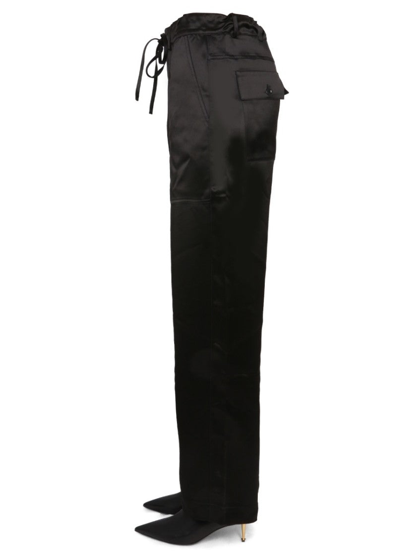 Slouch Fit Pants With Elastic Waistband