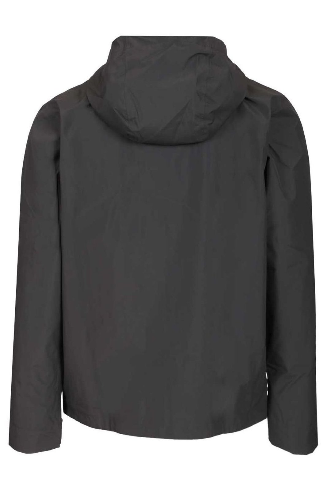 Hooded Padded Jacket With Snap And Zipper Closure