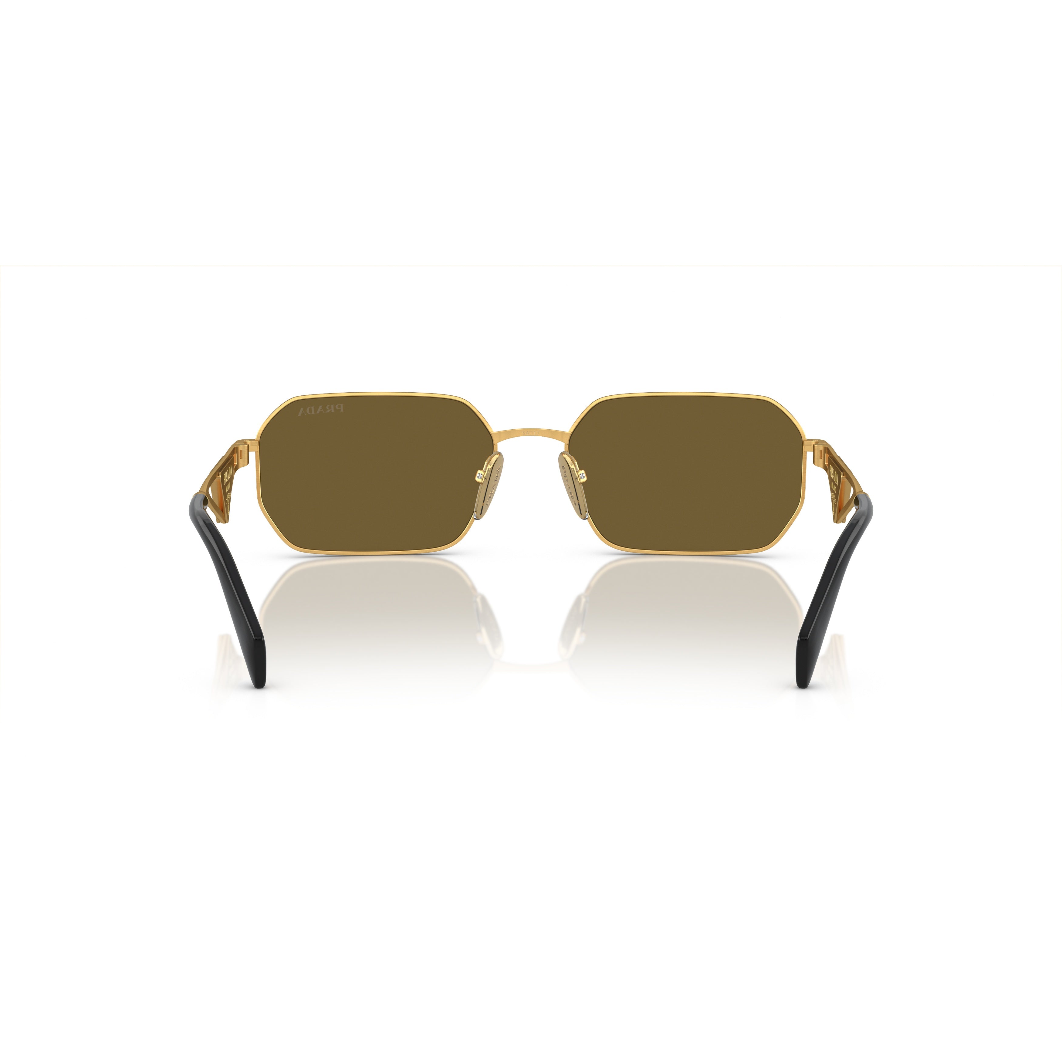 0pr A51s Geometric Gold Metal Frame Sunglasses