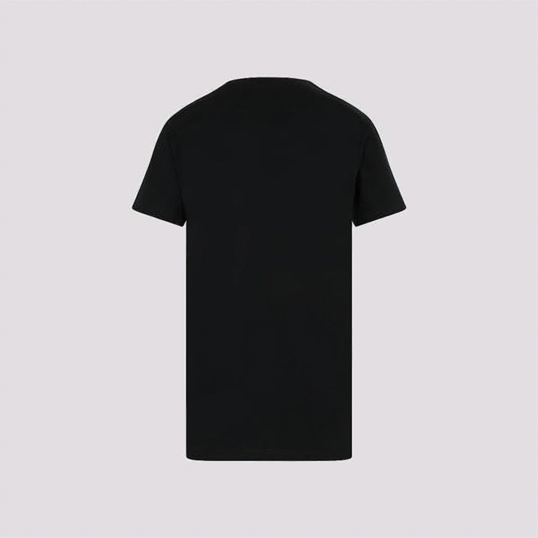 Black Short-Sleeve T-Shirt with Crew Neckline