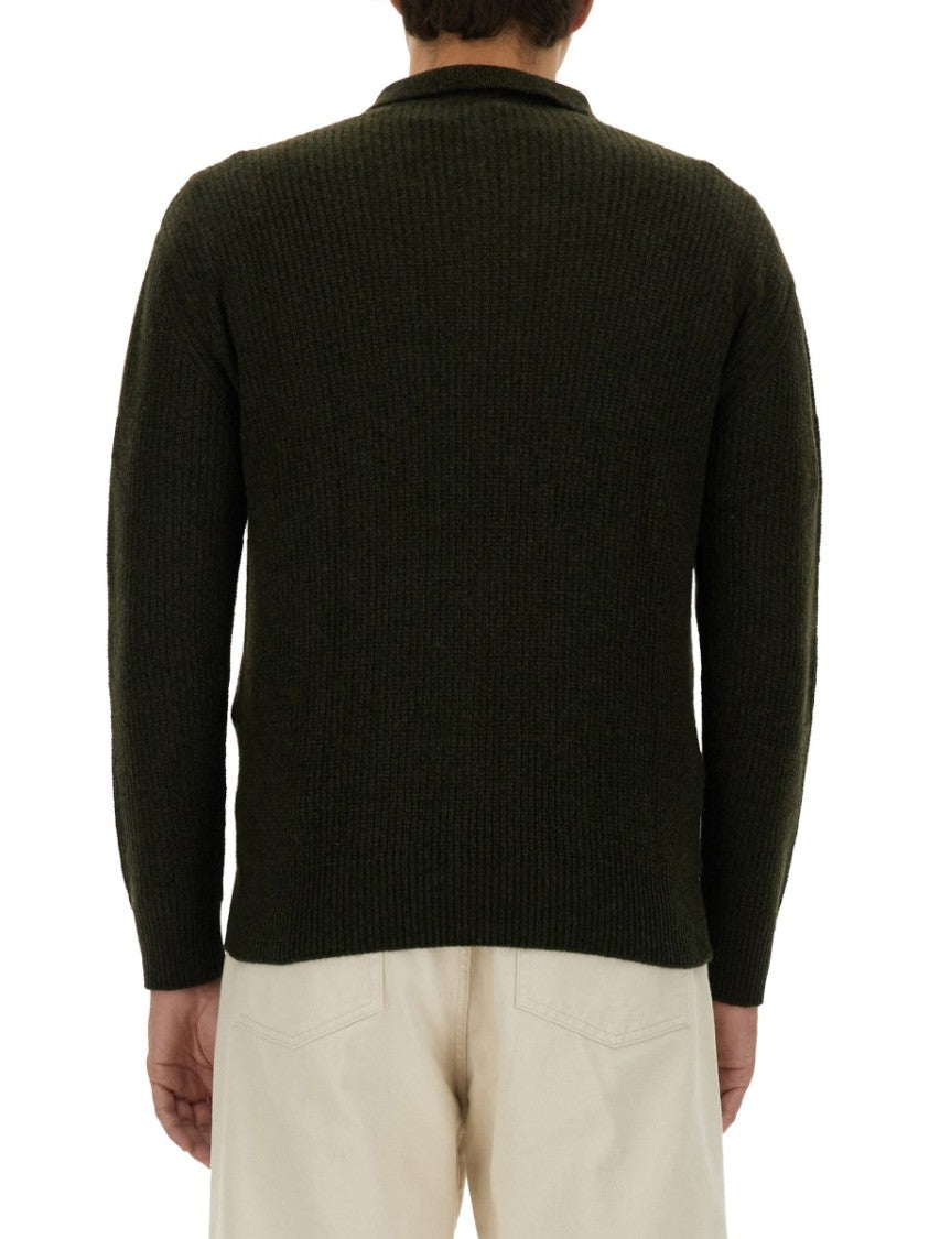 Textured Ribbed Wool Jersey