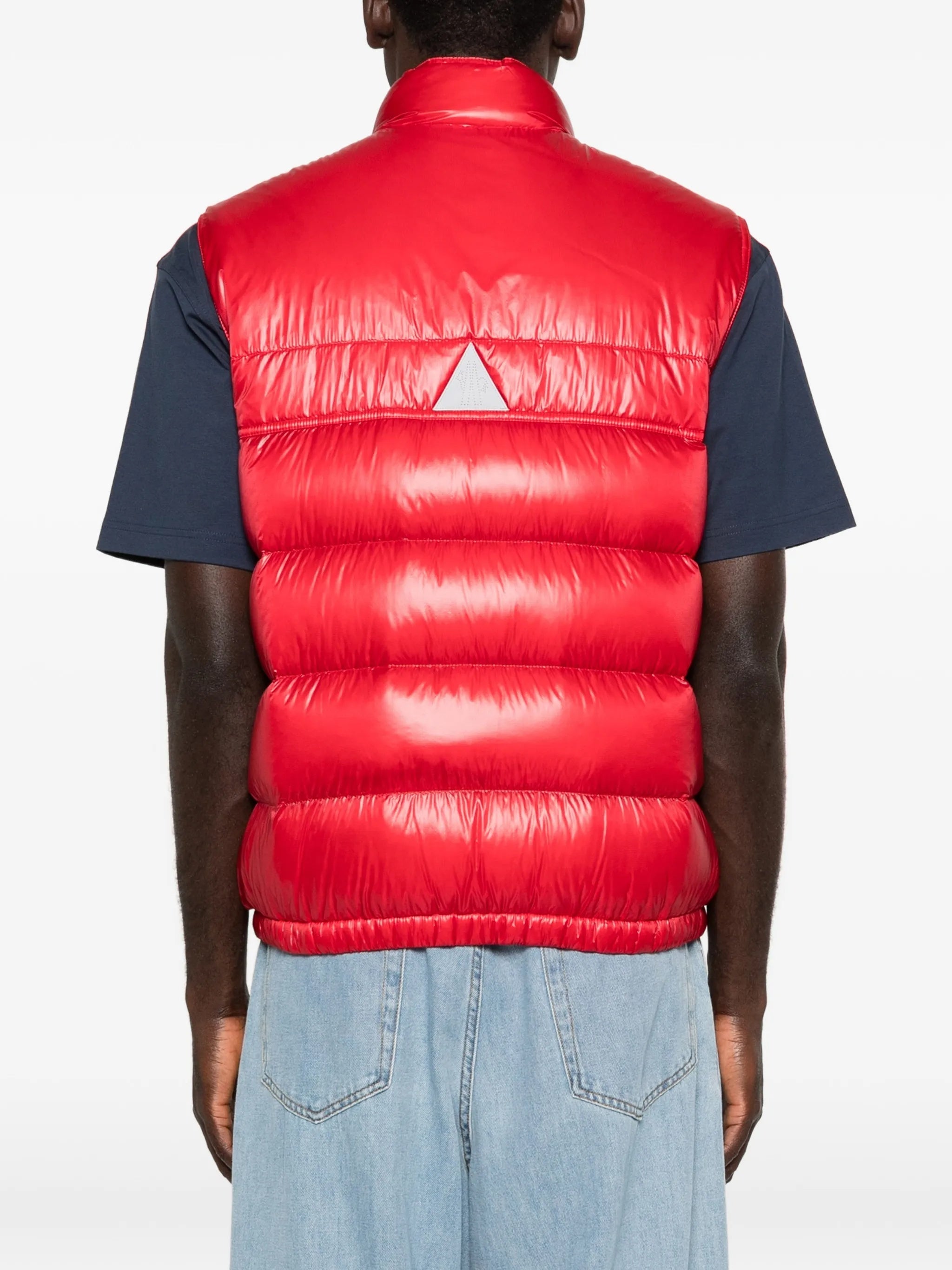 Red Uychi Quilted Nylon Puffer Vest