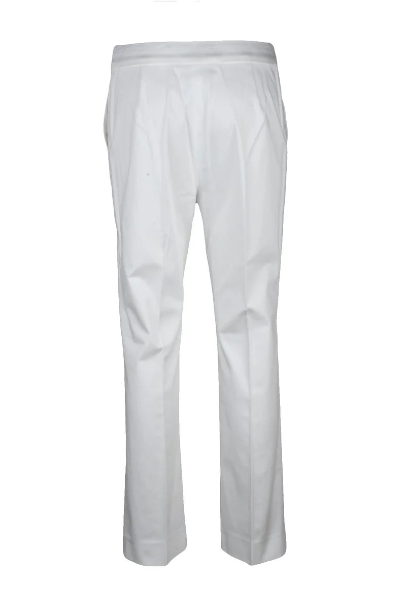 Cotton Stretch Trousers - White