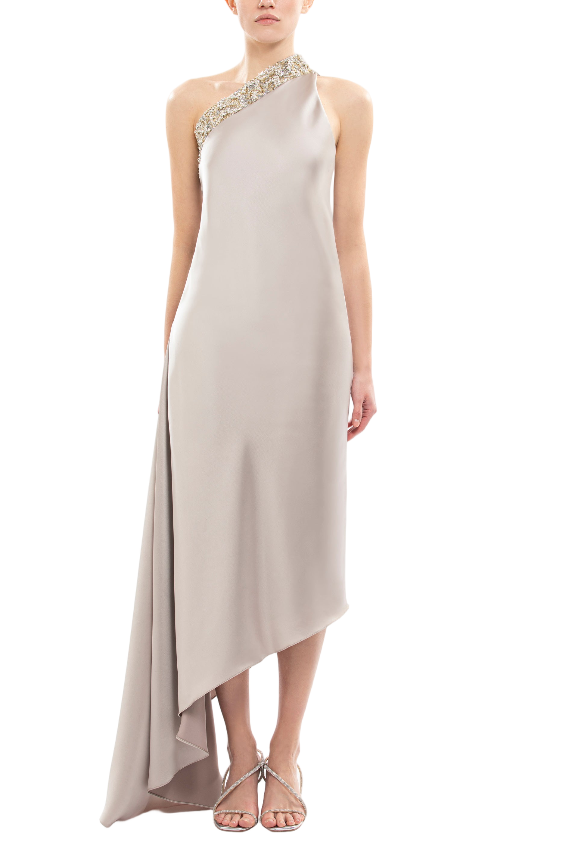 One-Shoulder Embellished Dress