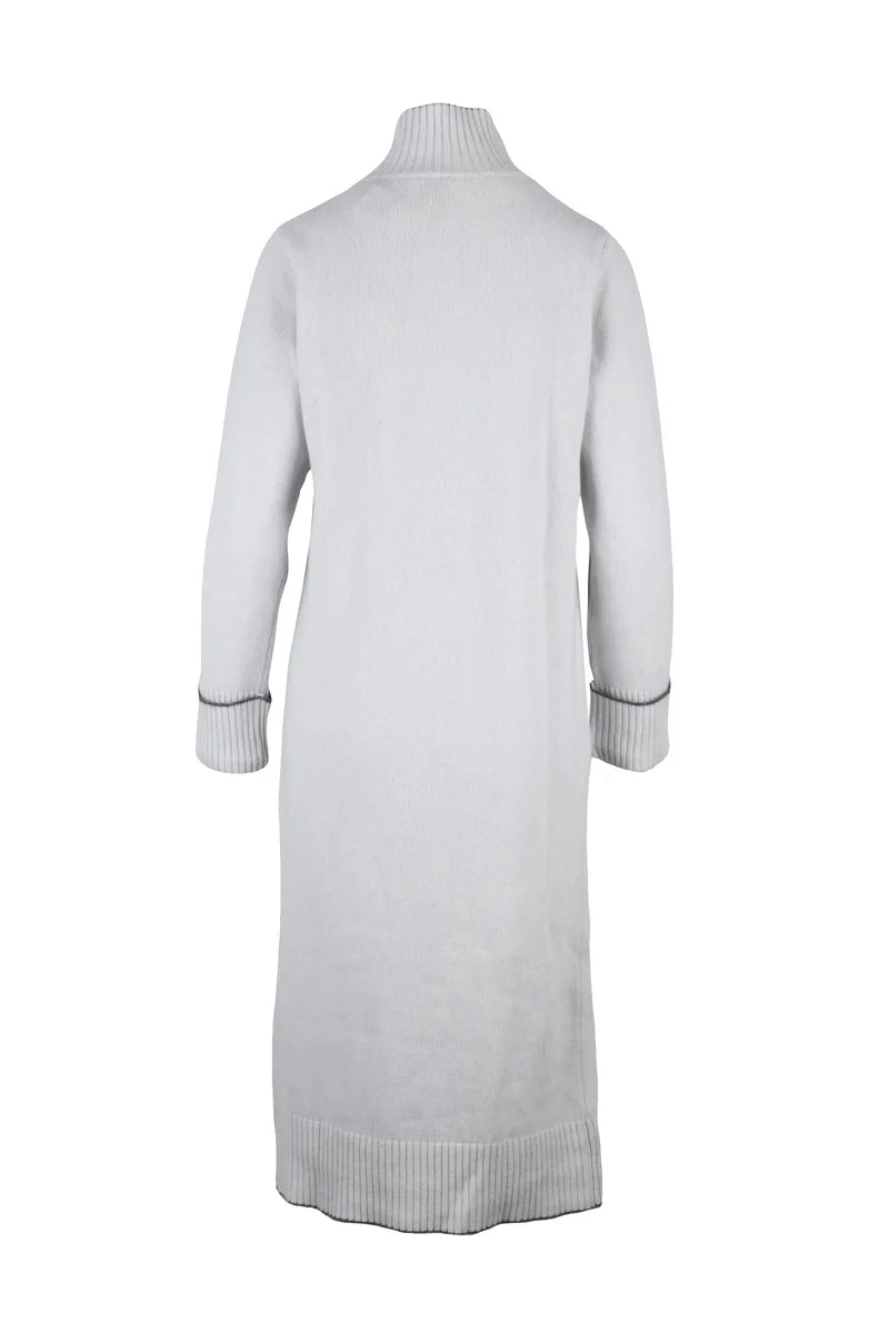 Long Knit Dress Wool Cashmere - Light Grey