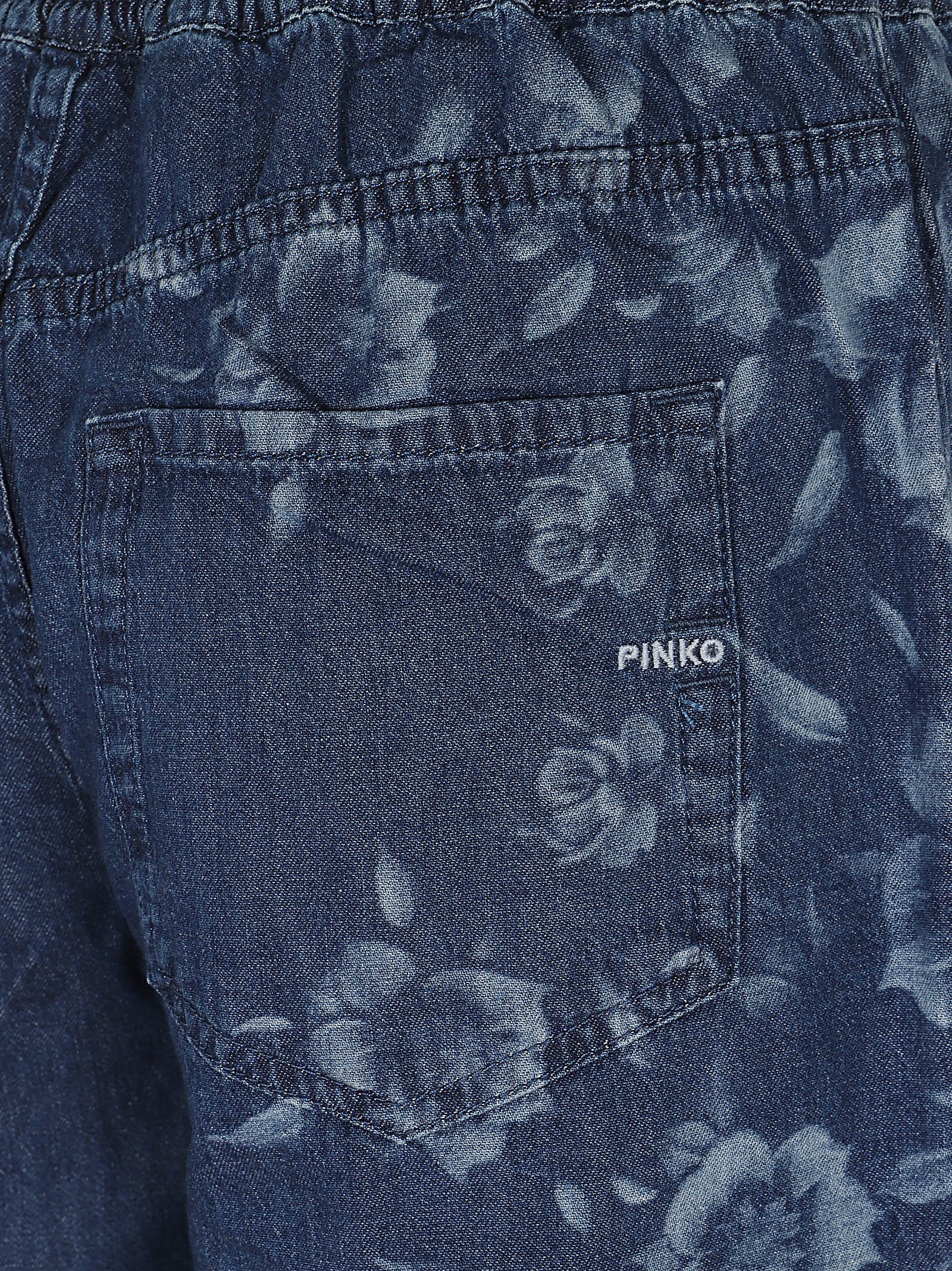 High-Waisted Blue Denim Trousers