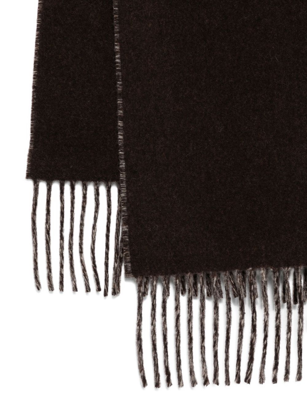 Rectangular Dark Brown Graphic Scarf