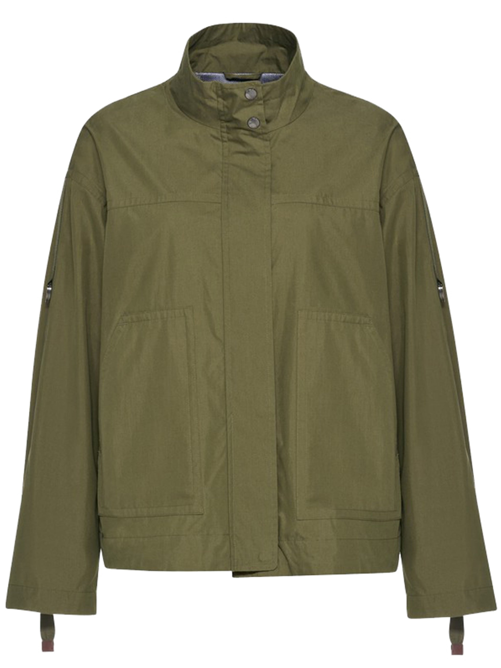 Naileen Cropped High Stand Collar Jacket