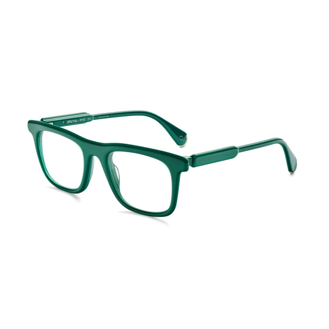 Brutal No.34 Bold Rectangular Frame Eyeglasses with Matte Finish
